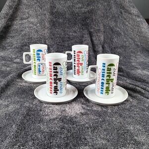 Gailstyn Japan Irish Coffee Cup & Saucer Set Of 4‎ Espresso Cappuccino